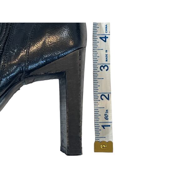 Vintage Equipe Italian Leather Square Toe Boots 3" Heel Size 36 Matrix Old Money - Picture 7 of 11